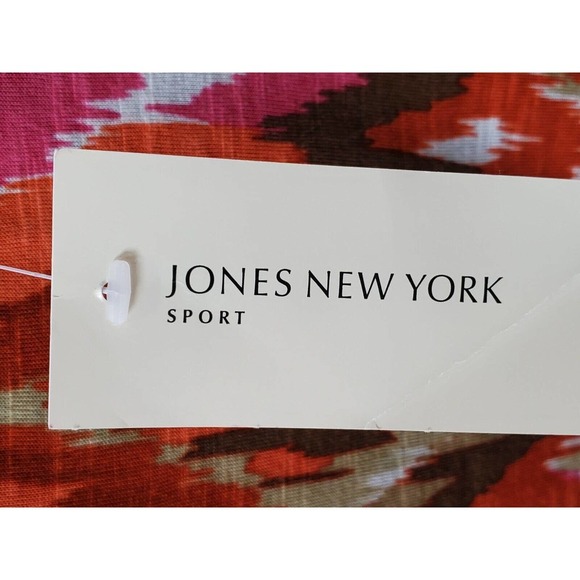 Jones New York Women Multicolor Viscose Scoop Neck Long Sleeve Top Blouse Size M - Picture 8 of 14